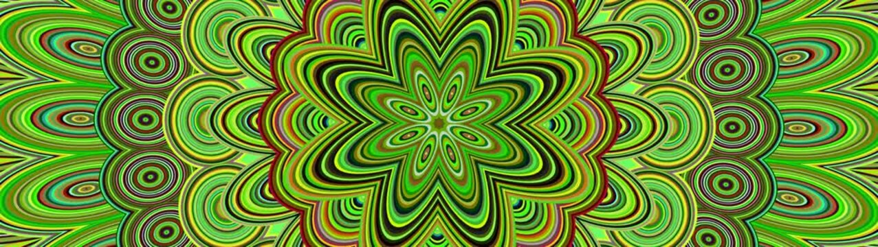 Spinning flower circular mandala pattern - repetitive loop