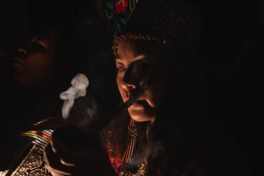 Shipibo Woman pipe