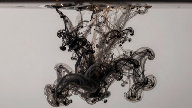 High-resolution featuring chaotic abstract composition focal point series interconnected swirling strands appe