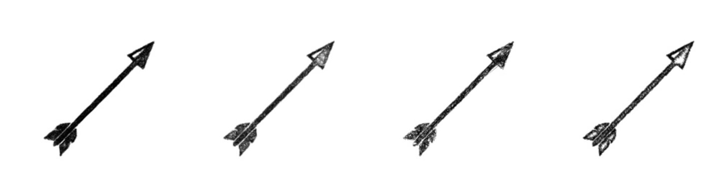 Sketch arrow icon design set
