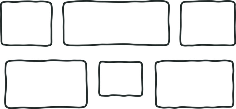 Comic strip template with six rectangular panels for cartoonists and illustrators