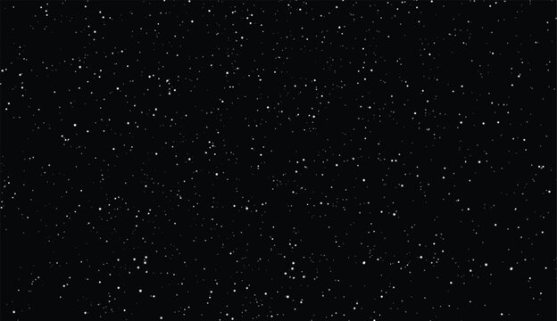 Night sky background with glowing white stars