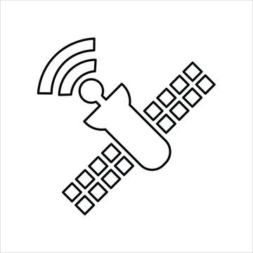 satelit icons. simple line vector illustration