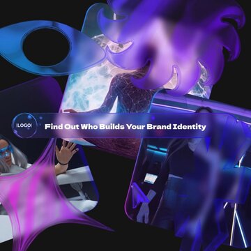 Gradient Glass Search Identity Reveal - Square