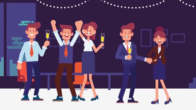 Friends celebrating party night dancing music fun event