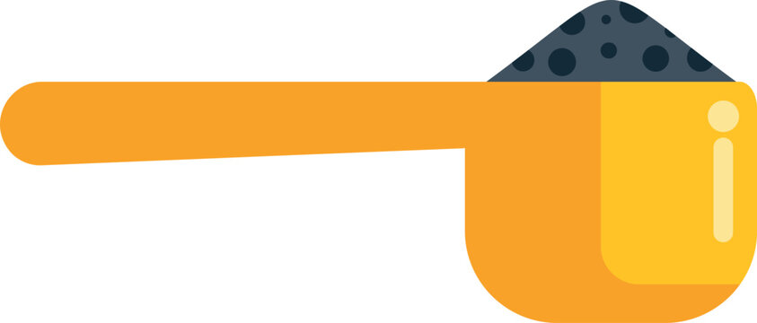 Scoop holding dark powder, representing fitness nutrition and dosage