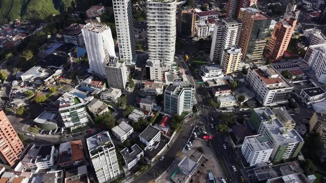 Aerial View of El Panecillo Virgen de Quito Statue Overlooking Quito Ecuador 14