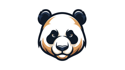 Graphic panda illustration on white background © shuma