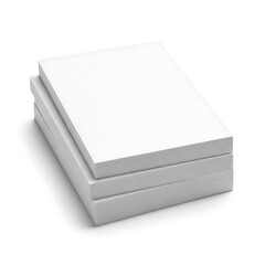 Fototapeta premium Stack of Blank White Notebooks or Paper Pads, isolated on