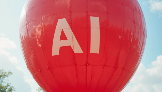 AI balloon about to pop