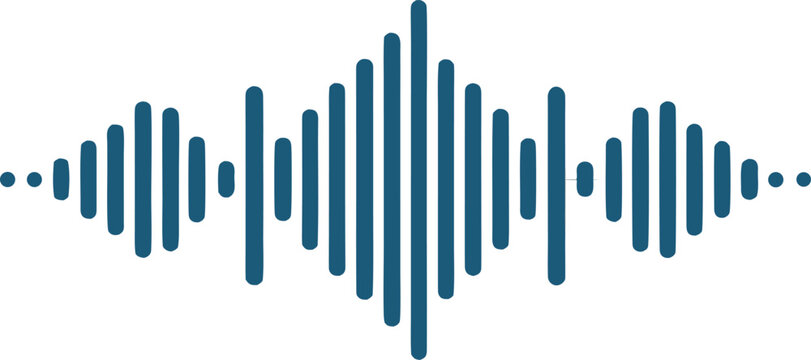 Minimal sound wave with geometric audio bars audio waveform geometric bars minimal blue bars