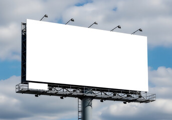 Obraz premium A large blank billboard against a cloudy sky