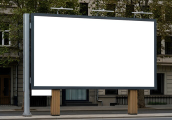 Obraz premium Blank billboard on a city street