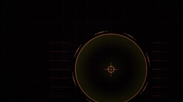 Dark background with circular design element.