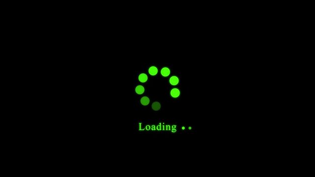 Spinning loading circle animation icon with dotted progress ,loading and buffering icon animation-looped.loading bar progress loop Animation video transparent background with channel 4k video.