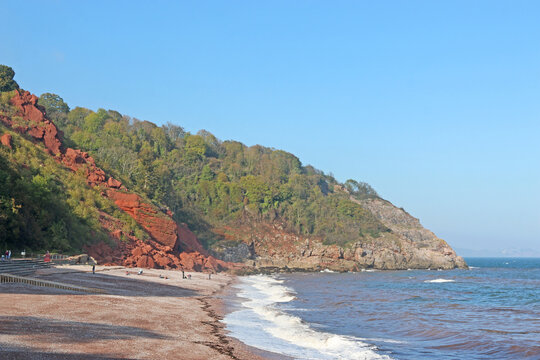 Oddicombe beach in Devon	