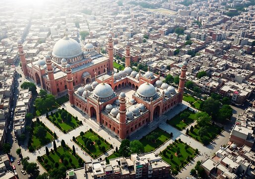 Aerial view of the bibi ka maqbara monument in aurangabad