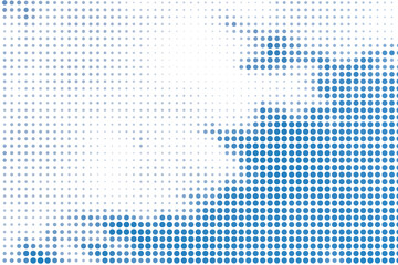 Fototapeta premium Blue sky halftone pattern. Half tone clouds