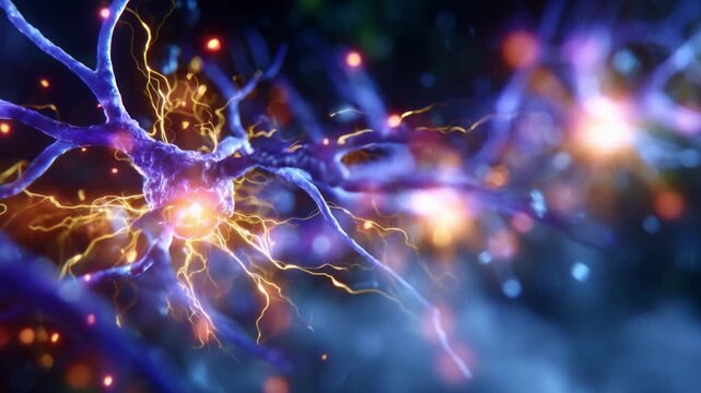 Dynamic Visualization of Neuronal Connections and Activity in Neural Network, Capturing the Beauty of Synaptic Communication and Electrical Impulses.
