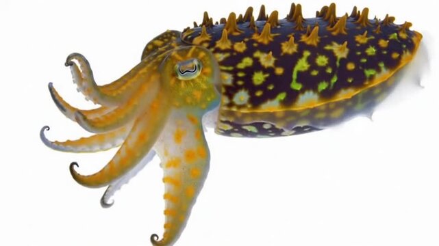 Alone Cuttlefish changing the colors