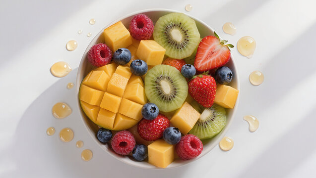 Arc-en-ciel de Vitamines : Salade de Fruits et Miel