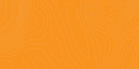 Orange topographic map background with thin contour lines, abstract geographic relief pattern, minimal vector texture © Creative Lis