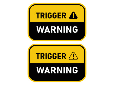 Trigger Warnings Set Stock Illustrations
