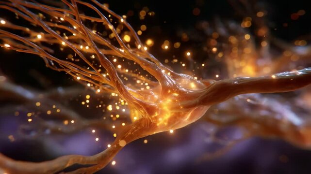 Exploring the Intricate Beauty of Neural Connections Illuminated by Bioluminescent Particles in a Stunning Close-Up Visualization of Brain Activity