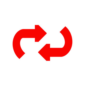 Double Curved Arrows Loop Icon &ndash; Refresh Repeat Recycle Cycle Symbol