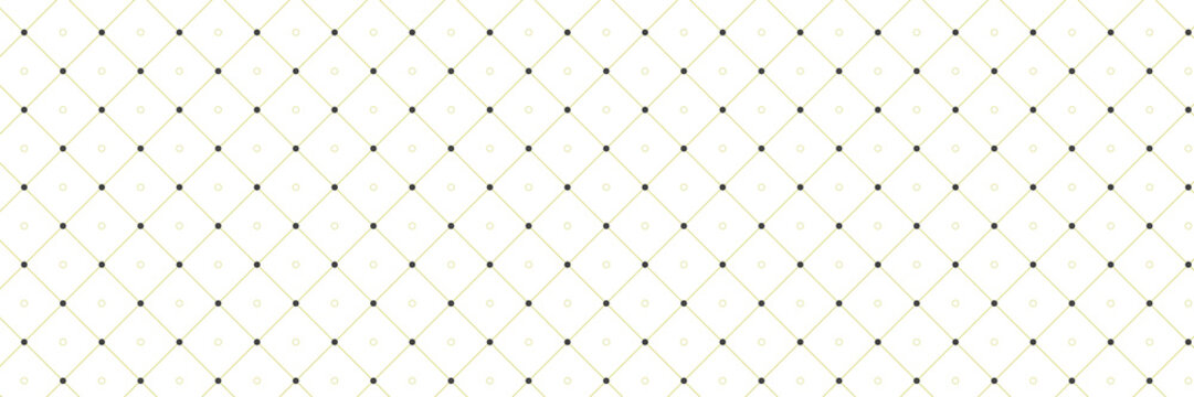 Geometric pattern of intersecting lines and dots on white background