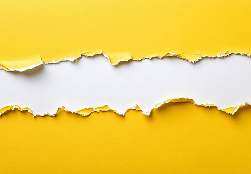 Realistic torn paper texture with white border mockup for design.