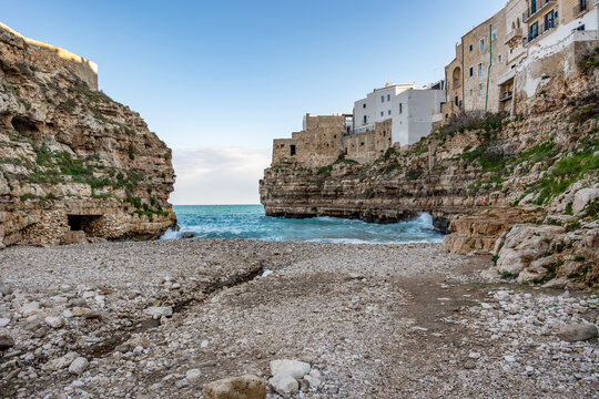 Polignano a Mare, Lama Monachile, Italy, Puglia region, province of Bari