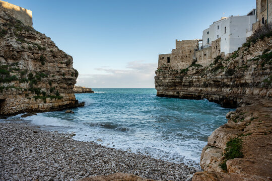Polignano a Mare, Lama Monachile, Italy, Puglia region, province of Bari