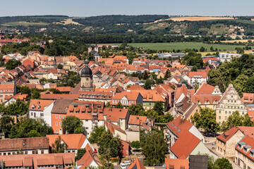 Fototapeta premium Aerial view of Naumburg, Saxony-Anhalt state, Germany