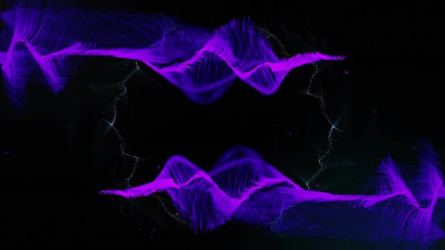 Animation of floating blue smoke moving on black background