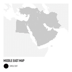 Fototapeta premium Coarse-grained World Map: Middle East Region, Grouped by Country