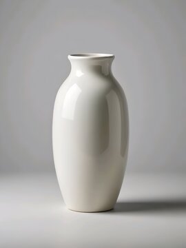 Keramikvase ohne Inhalt auf neutralem Untergrund