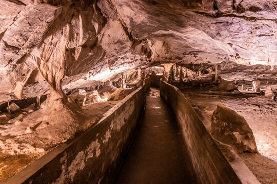 Hermannshoehle cave in Ruebeland village, Saxony-Anhalt state, Germany