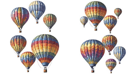 Obraz premium Hot Air Balloons Collection