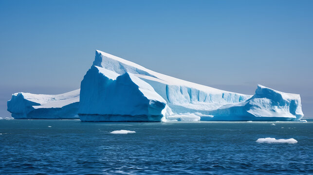 grandes icebergs flotando sobre el mar, texturas y formas.
