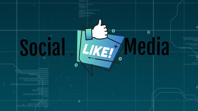 Animation of level up text over moving arrows on blue background