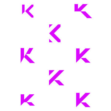 Initials letter K abstract set logo design vector