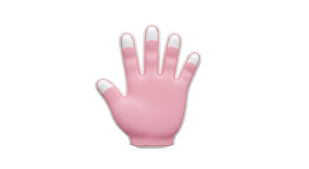 Obraz premium 3D Pink Hand Gesture Icon