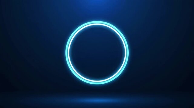Dark blue background with minimal thin glowing countdown circle animation, new years eve