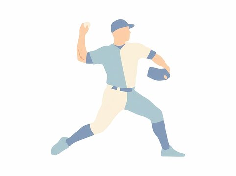 Silhouette style baseball pitcher throwing motion highlighting elbow ucl injury related to tommy john surgery sports medicine treatment rehabilitation risk and biomechanics visualization