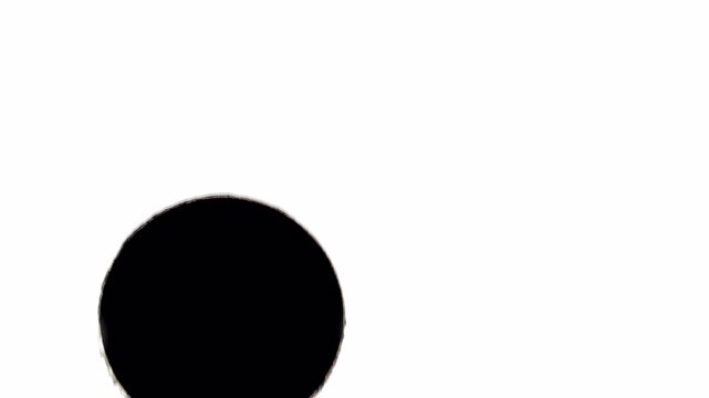 Minimal Black Circle Shape on Light Background with Simple Geometric Abstract Design
