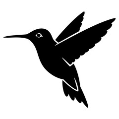 black hummingbird silhouette in flight © Irma