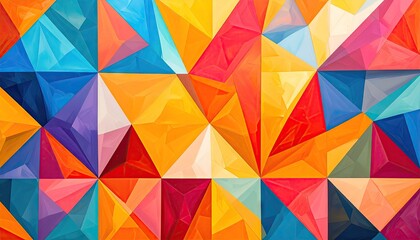 Fototapeta premium Abstract Colorful Triangular Pattern