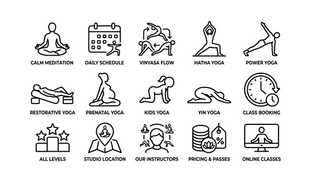 Yoga styles and services: classes, schedule, instructors, meditation, booking, online