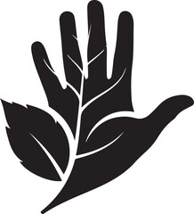 Obraz premium Hand with leaf and dove peace symbol
